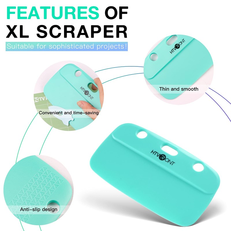 HTVRONT Vinyl Scraper - 2Pack Scraper Tools for Vinyl, Craft