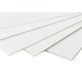 5pcs ABS Styrene Plastic Flat Sheet Plate 0.5mm x 200mm x 250mm White