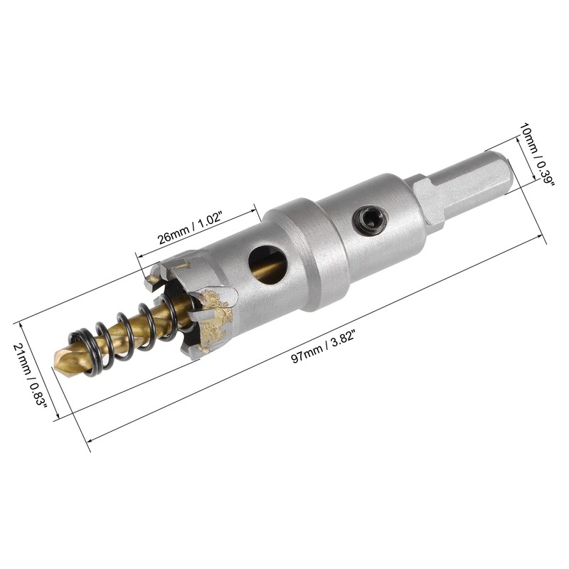 uxcell 21mm Carbide Hole Cutter, Hole Saws for Stainless Steel