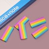 MFUOE 24 Pieces Rainbow Plastic Rubber Eraser Pencil Eraser for