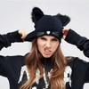 ZARSIO Gorro de Punto, Gorro con Orejas de Gato, Divertido