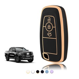TOOMUME Key Cover TPU Car Key Case Fits Ford Ranger Raptor Mondeo Mustang Edge Ecosport Custom Kuga Fiesta Focus Transit S-Max Key Cover Protection Key Case - Smart Key