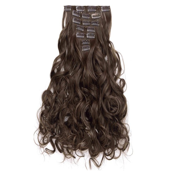 OneDor 20 Inch Curly Full Head Clip in Synthetic Hair