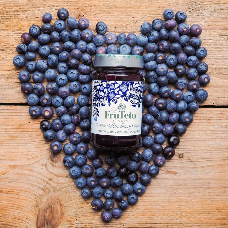 il FruTeto Italia 100% Blueberry Organic Fruit Spread. 250g. Made
