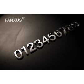 Self Stick Mailbox Numbers, 2 Inch House Door Address Number Stickers for Apartment Home Room, Silver Shiny, Chrome Plating Process.…