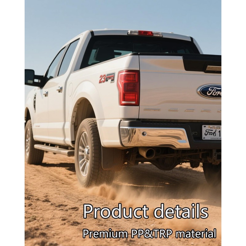 Yldqcfu Mud Flaps for Ford F150 (2021-2023) ，4pc Heavy-Duty Splash