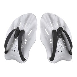 Gasher Contoured Swim Hand Paddles Swimming Training Paddles with Adjustable Straps Swimming Fins White