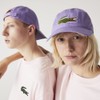 Lacoste Unisex Adult's Big Croc Cotton Cap, Purple, One Size