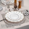 QualQuot 120PCS Pearl White Plastic Plates, Heavy Duty Disposable Party