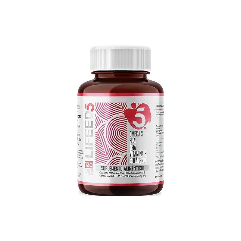 LIFEED Omega 3 (Aceite de Pescado), EPA, DHA Suplemento Alimenticio
