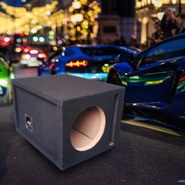 Audiotek CA-8SP 8" inch Single Ported Hatchback Box Sub Speaker Truck Subwoofer - Single Box - All MDF