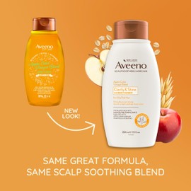 Aveeno Aveeno Apple Cider Vinegar Sulfate-Free Conditioner for Balance & High Shine, Daily Moisturizing & Scalp Soothing Conditioner for Oily or Dull Hair, Paraben & Dye-Free, 12oz