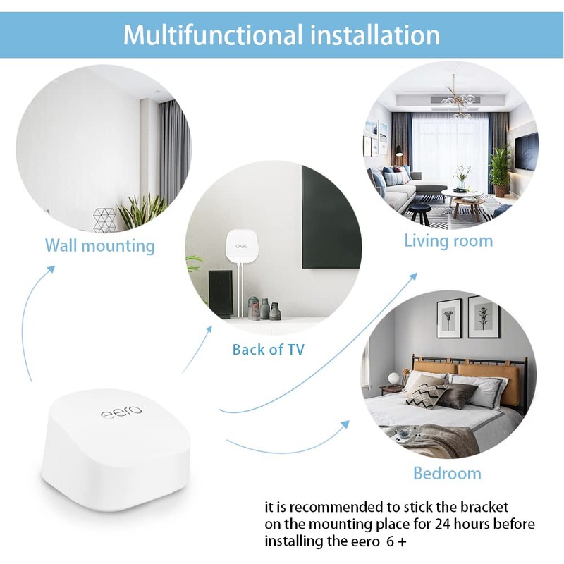 OkeMeeo Wall Mount for eero 6+, Adhesive Mount for eero