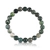 Unique Gems Chakra Moss Agate Bracelet for Men and Women