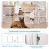 No Pawblems Freestanding Dog Gate with Cat Door for Indoor