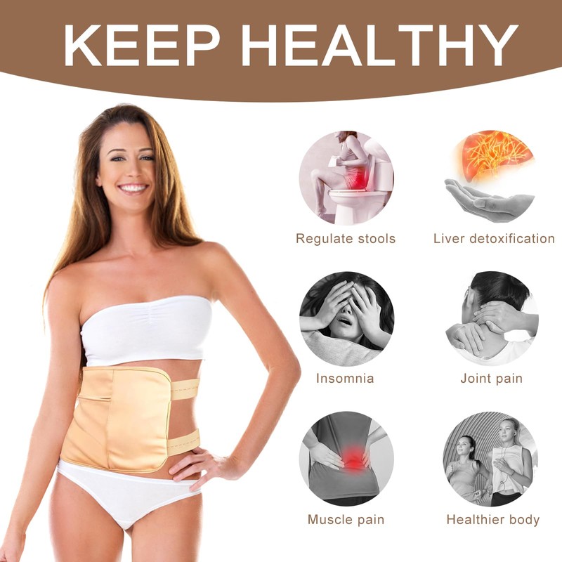 Castor Oil Pack Wrap,Castor Oil Wrap for Stomach, Liver Detox,