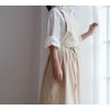 Cotton Pleated Apron Retro Waterdrop Proof Garden Cleaning Pinafore Dress