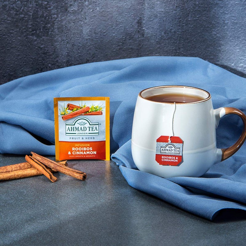 Ahmad Tea Herbal Tea, Rooibos & Cinnamon Teabags, 20 ct