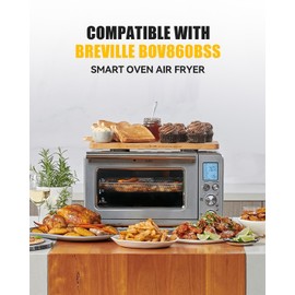 1PC Air Fry/Dehydrate Mesh Baskets Compatible with Breville BOV860 Smart Convection Oven Air Fryer,Stainless Steel Baking Rack Tray Replacement for BOV860BSS/BOV860BST/BOV860BTR for 11 Cooking Modes
