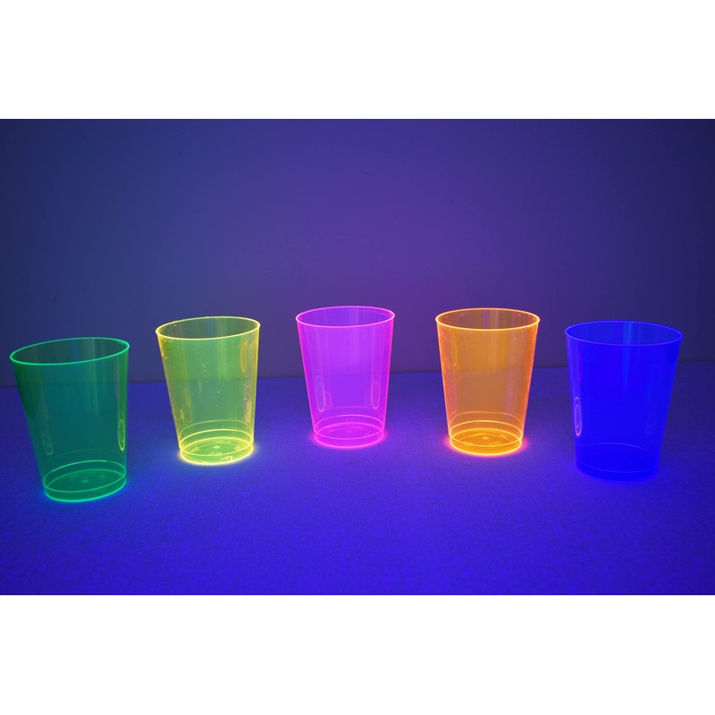 DIRECTGLOW LLC 100ct Blacklight Reactive 10oz Party Cups + 5