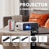 2024 Upgraded Smart Mini Projector - Auto Keystone, Electric Focus,