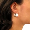 925 Silver Polished Circle Hoop Earrings