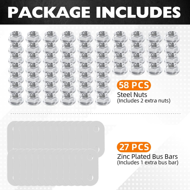 CHENACC Prius Battery Copper Bus Bars and Nuts Set, Hybrid