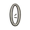 Hy-Ko 4” Classic Black Reflective Plastic House Number, Modern Raised