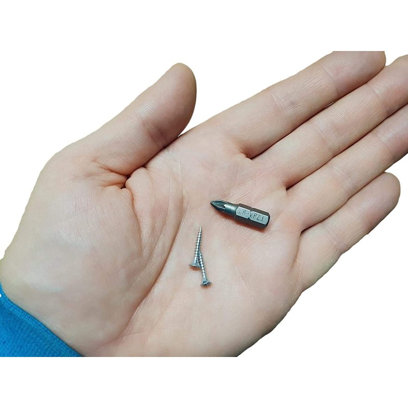(Pack of 100) Zinc Plated Steel Wood Screws 2.5 x