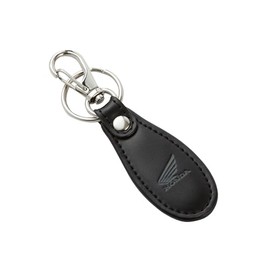Honda (ホンダ) Honda Leather Oval Keychain K (Black) 0SYTN-79B-KF