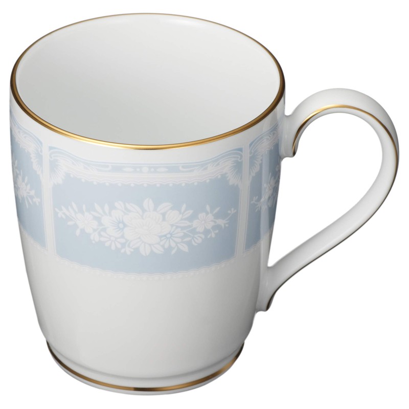 Noritake ノリタケ マグカップ 280cc レースウッドゴールド ブルー ファインポーセレン T9755A/1507