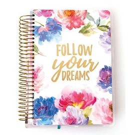 Paper House Mini 12-Month Undated Planner-Cool Floral Dreams