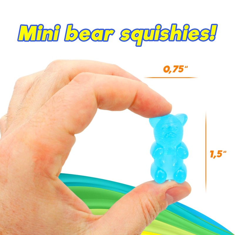JA-RU Mini Gummi Bears Pencil Toppers for Kids (1 Pack,