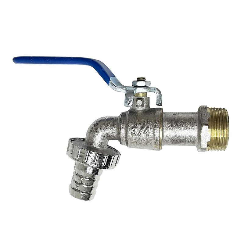 Tank Fitting + Tap 19 mm Barrel Fitting 3/4 Inch