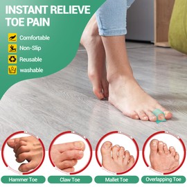 TASZOOS Hammer Toe Straightener Corrector for Women & Men - 6pcs(Green) - Hammer Toe Straightener, Gel Toe Splints - Realign Bent, Curled, Crooked, Claw, Hammer Toes - 3 Different Sizes (S/M/L)