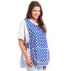 Ladies Polka Dot Design With Piping Tabard Apron Overalls Front