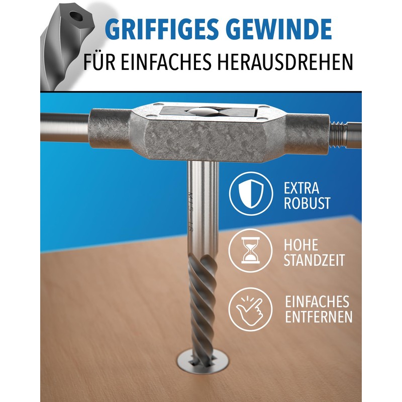 Screw Extractor Set with Tap Wrench - Extra Grip &