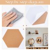 Framendino, 5 Pack Hexagon Cork Board Tiles Wall Large Self