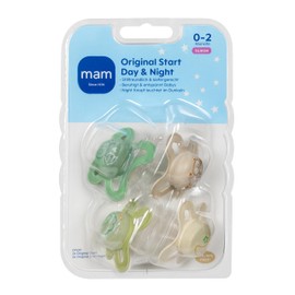 MAM Original Start Day & Night, 0-2 Months, Pack of 4, Snail/Fox/Sheep/Moon
