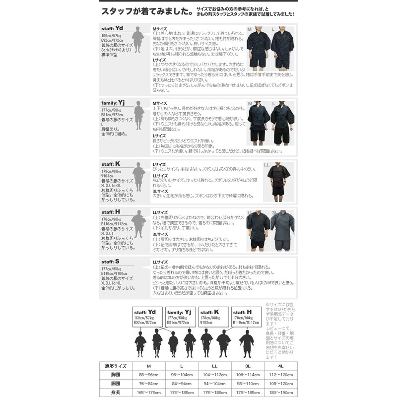 Kyoto Kimonomachi Men's Summer Jinbei Housewear Pajamas Refreshing Men's Cotton