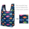 allydrew JoliBag Nylon Reusable Grocery Bag, 2 Pack, Colorful Fish,