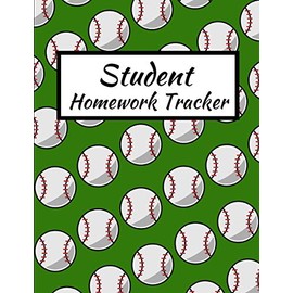 Student Homework Tracker: Baseball Player Daily School Assignment Journal with Subject and Homework Checklist / 8.5 x 11 in. for Elementary Homeschool Students