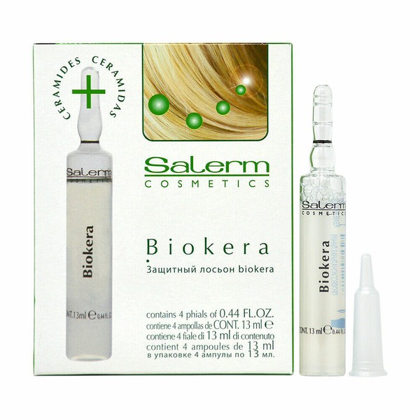 Salerm Biokera Vials Protect & Condition Hair Repair Shaft Ampollas (0.44oz x 4)