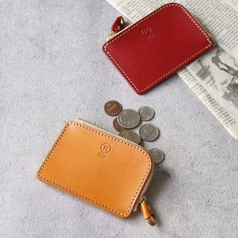 PORCO ROSSO / Thin Gusset Zip Coin Case [sokunou], red