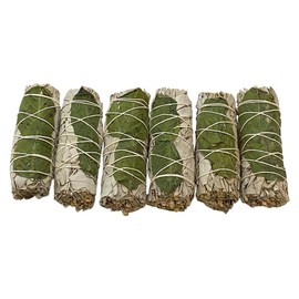 VIE Smudge Sticks, White Sage and Basil 4", Pack of 2
