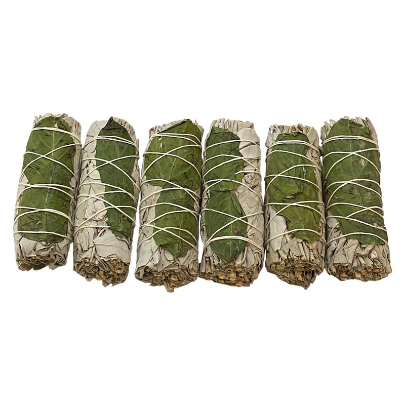 VIE Smudge Sticks, White Sage and Basil 4", Pack of