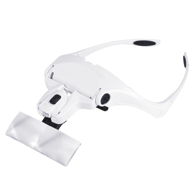 New 5 Lens Headset Magnifier With LED Lights Hand Free