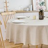 SPRICA Round Tablecloth 120cm Diameter Water Resistant Linen Texture Spill