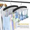 Upgraded Tie Rack Tie Hanger 24 Hooks Wooden Tie Organizer,