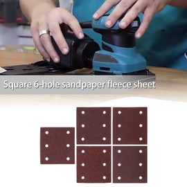 Be In Your Mind Sandpaper Velcro Disc Kit 40/60/80/100/120 Grit 6 Holes 50 x 114 x 102 mm Compatible with Makita BO4555 BO4554 BO4561